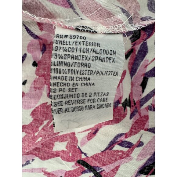 Pink Purple Painted Print Cotton Sundress Size 20W 2X Summer Dress Plus Size New - Picture 5 of 7